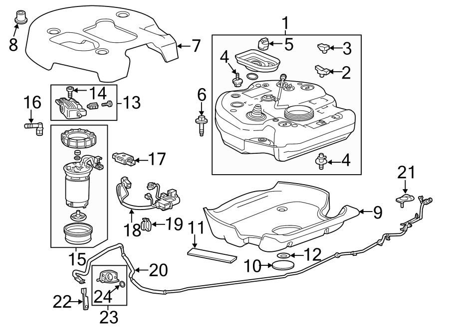 Diagram EMISSION SYSTEM. EMISSION COMPONENTS. for your 2005 Chevrolet Classic   