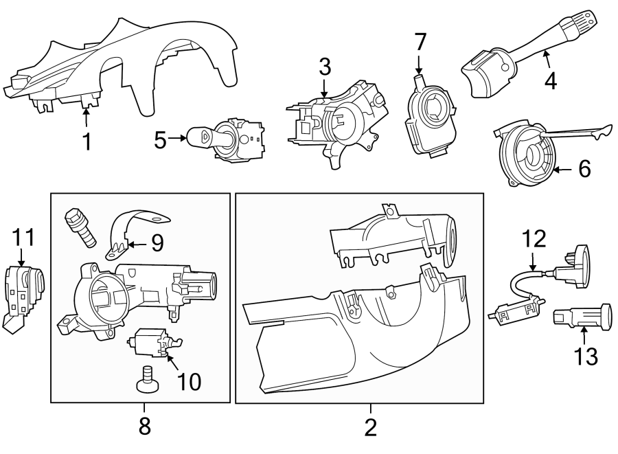 2STEERING COLUMN. SHROUD. SWITCHES & LEVERS.https://images.simplepart.com/images/parts/motor/fullsize/CC11310.png