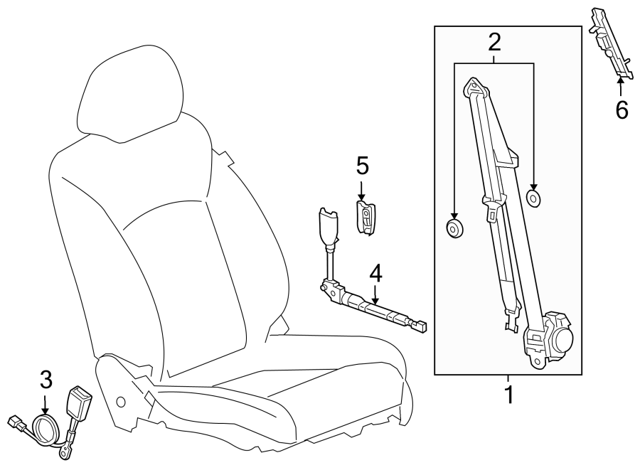 RESTRAINT SYSTEMS. FRONT SEAT BELTS.
