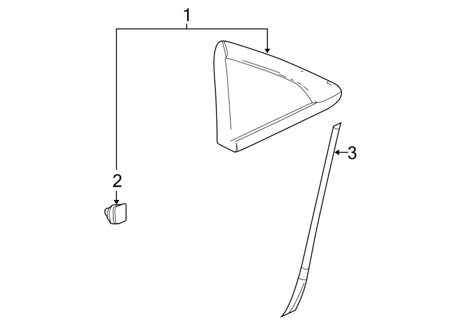 Diagram QUARTER PANEL. EXTERIOR TRIM. for your 2013 Chevrolet Express 1500   