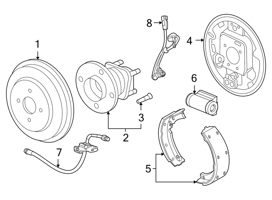 Diagram REAR SUSPENSION. BRAKE COMPONENTS. for your 2017 Chevrolet Camaro   