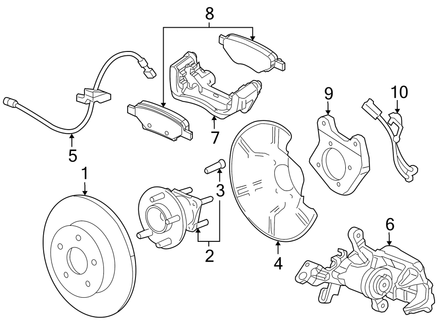 Diagram REAR SUSPENSION. BRAKE COMPONENTS. for your 2017 GMC Sierra 2500 HD 6.6L Duramax V8 DIESEL A/T 4WD SLE Standard Cab Pickup Fleetside 