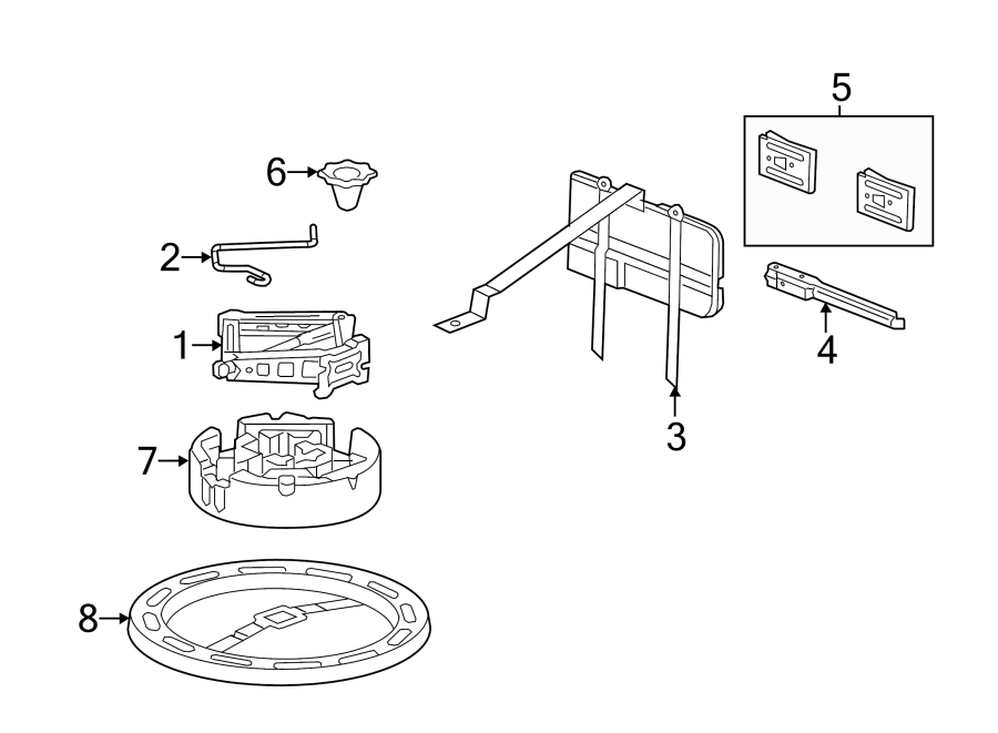 Diagram REAR BODY & FLOOR. JACK & COMPONENTS. for your 2013 Chevrolet Camaro ZL1 Coupe 6.2L V8 M/T 