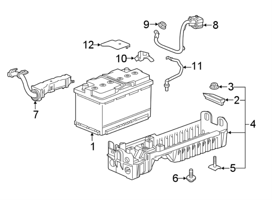 Diagram BATTERY. for your 2018 Chevrolet Equinox  LT Sport Utility 