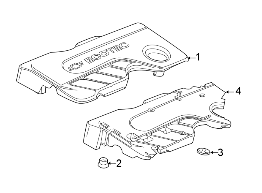 Diagram ENGINE / TRANSAXLE. ENGINE APPEARANCE COVER. for your 2012 GMC Sierra 2500 HD 6.0L Vortec V8 FLEX A/T RWD SLE Extended Cab Pickup Fleetside 