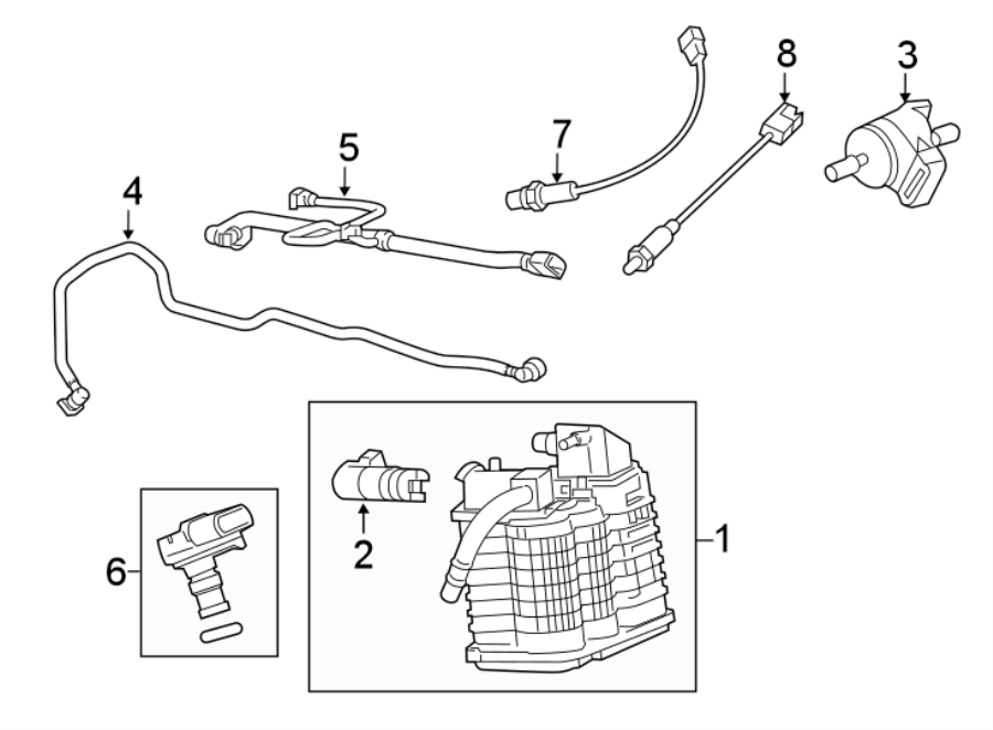 Diagram Emission system. Emission components. for your Buick Regal TourX  