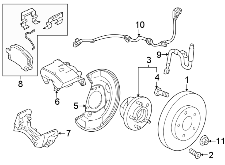 Diagram FRONT SUSPENSION. BRAKE COMPONENTS. for your 2005 Buick Terraza   