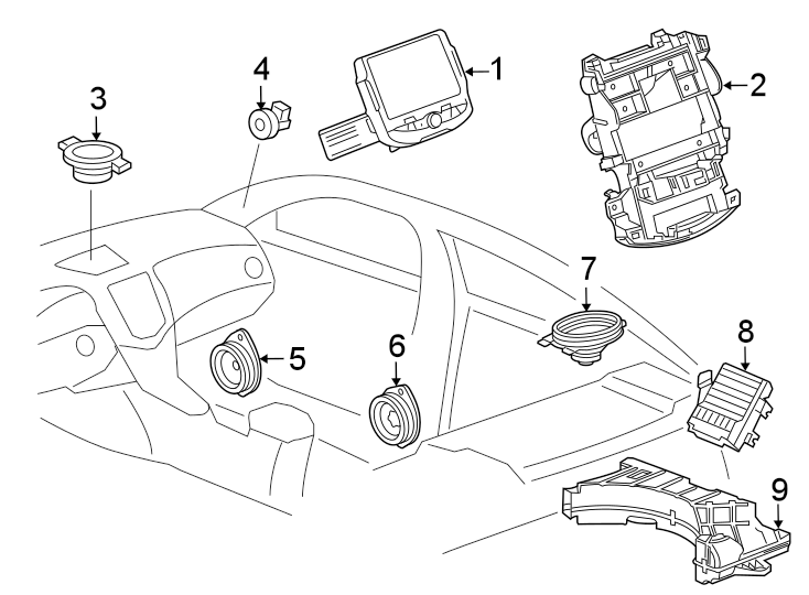 Diagram INSTRUMENT PANEL. SOUND SYSTEM. for your 2004 Buick Century   