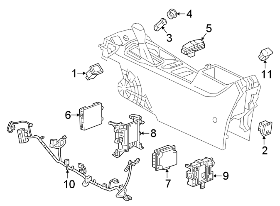 Diagram CENTER CONSOLE. for your Cadillac ATS  