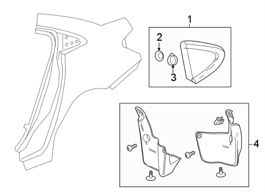 Diagram QUARTER PANEL. EXTERIOR TRIM. for your 2007 GMC Sierra 1500 Classic SL Extended Cab Pickup 4.8L Vortec V8 M/T 4WD 