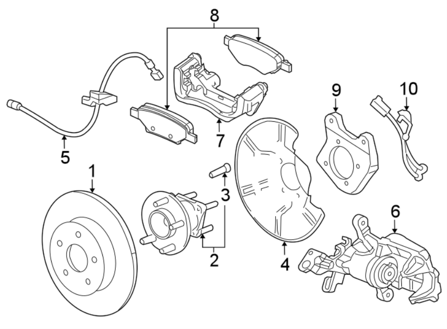 Diagram REAR SUSPENSION. BRAKE COMPONENTS. for your 2019 Cadillac Escalade ESV Base Sport Utility 6.2L EcoTec3 V8 A/T RWD 