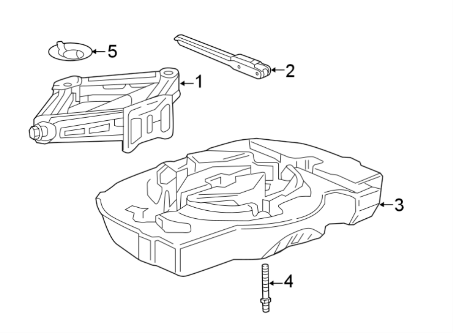 Diagram REAR BODY & FLOOR. JACK & COMPONENTS. for your 2013 Chevrolet Camaro ZL1 Coupe 6.2L V8 M/T 