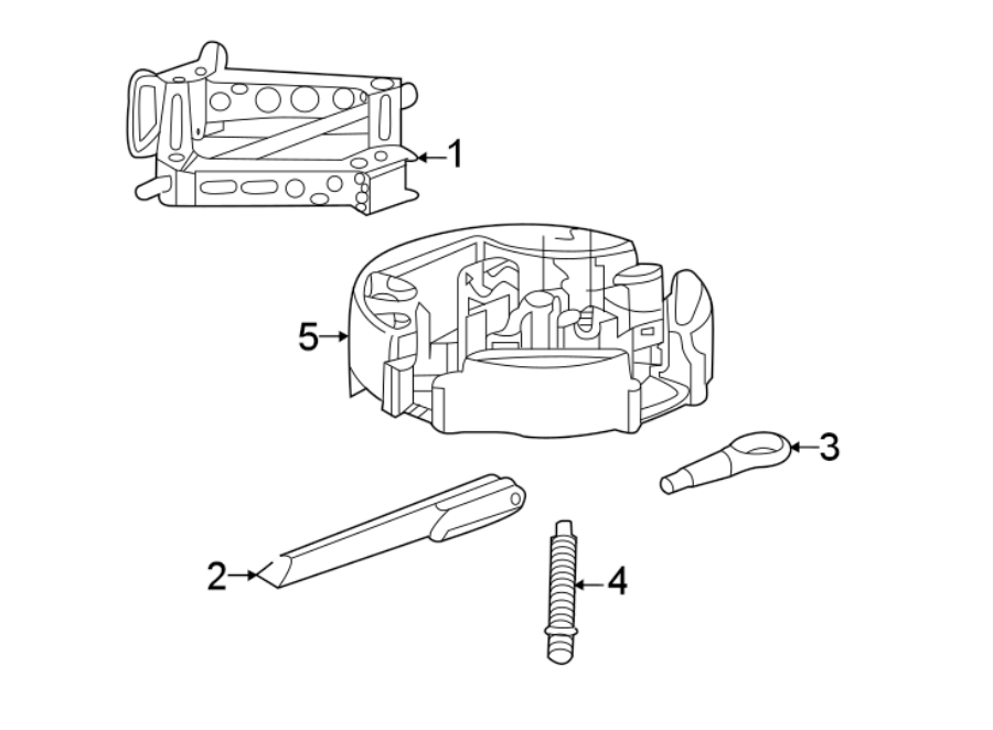 Diagram REAR BODY & FLOOR. JACK & COMPONENTS. for your 2013 Chevrolet Camaro ZL1 Coupe 6.2L V8 M/T 