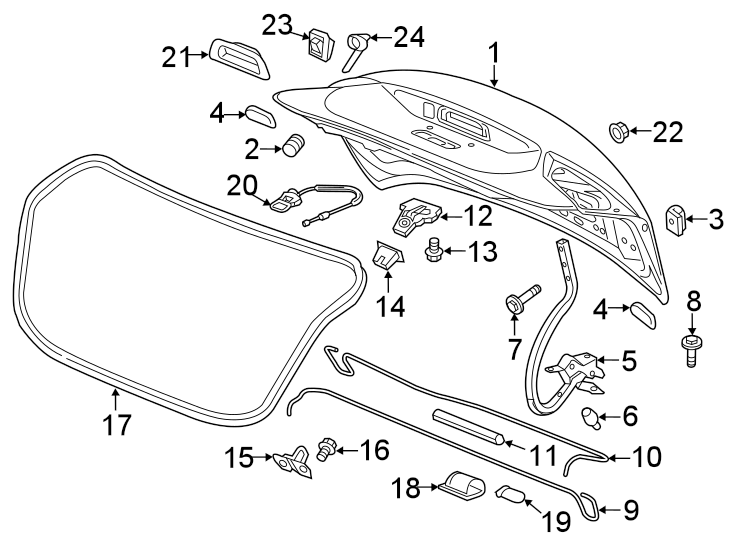 Diagram LID & COMPONENTS. for your 2005 Chevrolet Colorado   