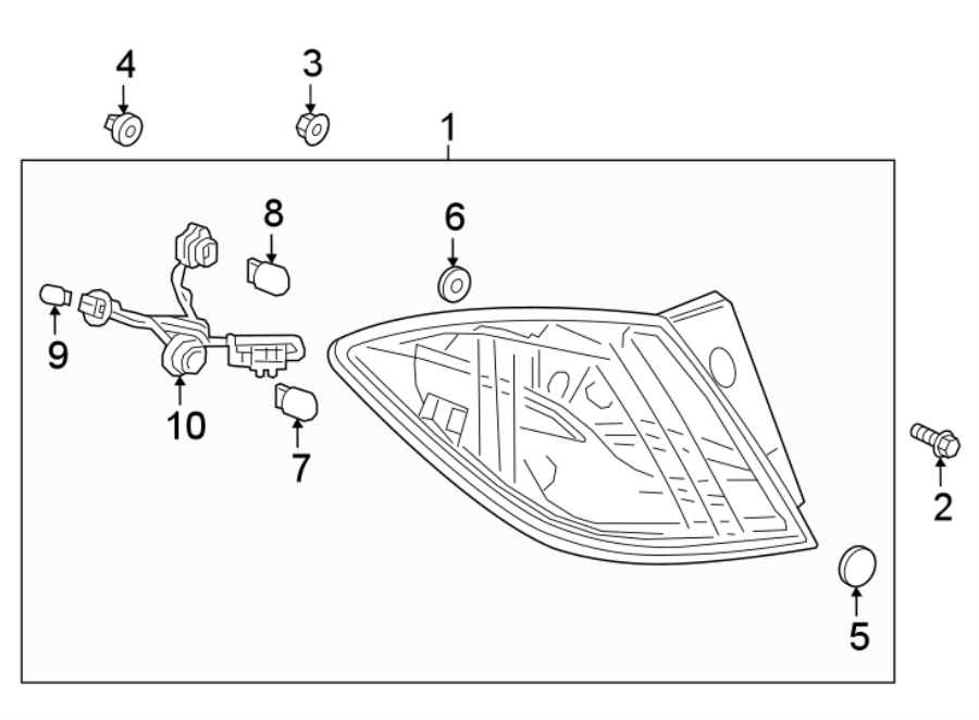 Diagram REAR LAMPS. TAIL LAMPS. for your 2023 Chevrolet Camaro   