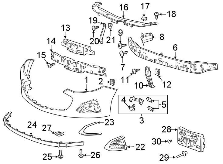 24FRONT BUMPER & GRILLE. BUMPER & COMPONENTS.https://images.simplepart.com/images/parts/motor/fullsize/CC16660.png