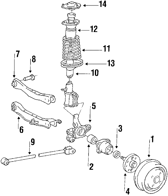 Diagram REAR SUSPENSION. SUSPENSION COMPONENTS. for your 2012 GMC Sierra 2500 HD 6.0L Vortec V8 FLEX A/T RWD SLT Extended Cab Pickup 