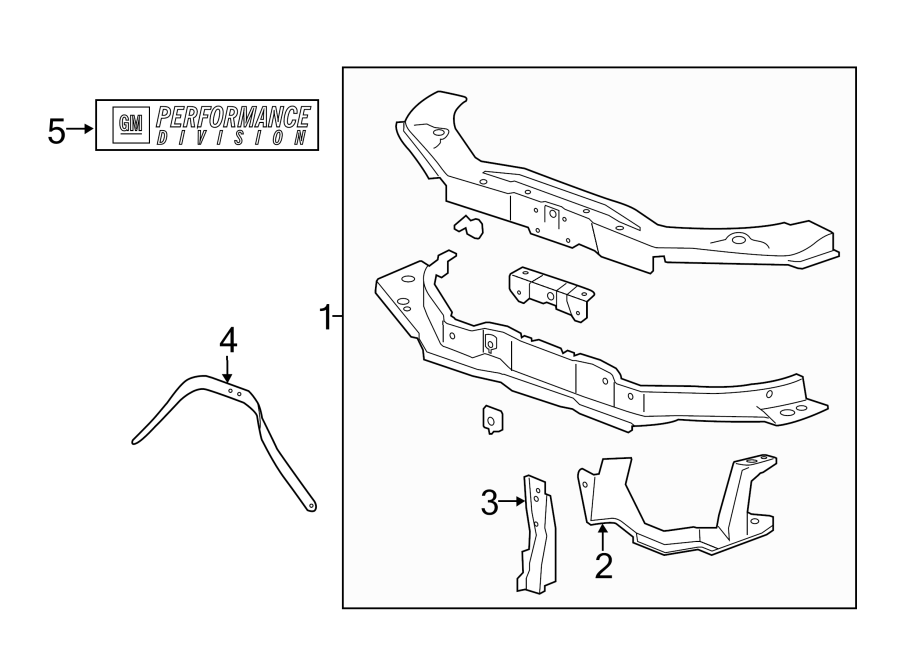 Diagram RADIATOR SUPPORT. for your 2010 Chevrolet Camaro   