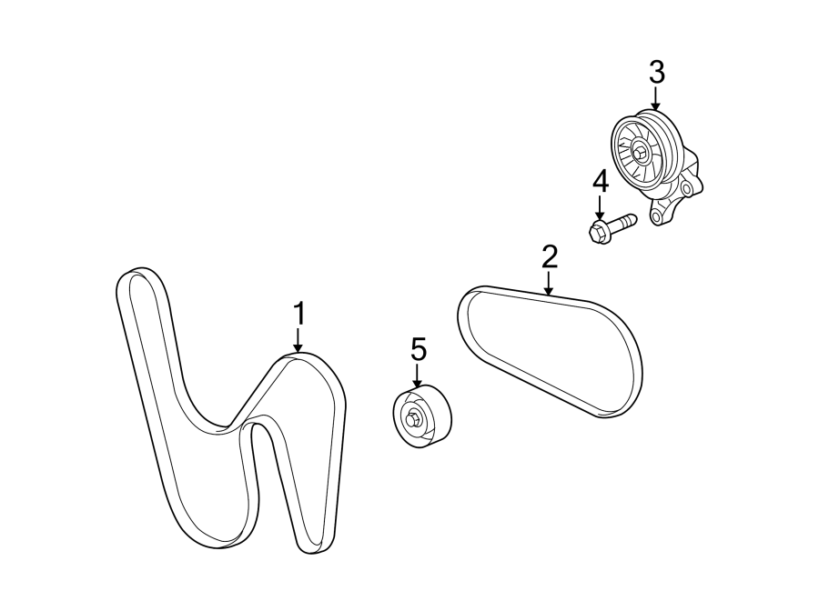 Diagram BELTS & PULLEYS. for your 2005 Chevrolet Express 2500 Base Extended Cargo Van 5.3L Vortec V8 A/T RWD 