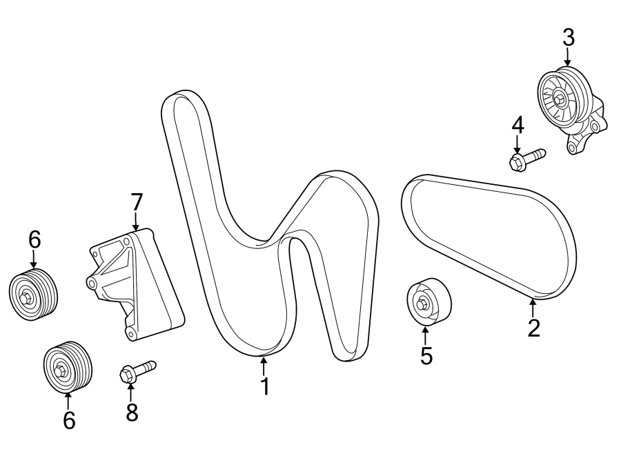 Diagram BELTS & PULLEYS. for your Chevrolet Camaro  