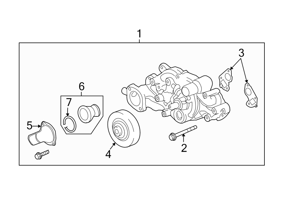 Diagram WATER PUMP. for your Chevrolet