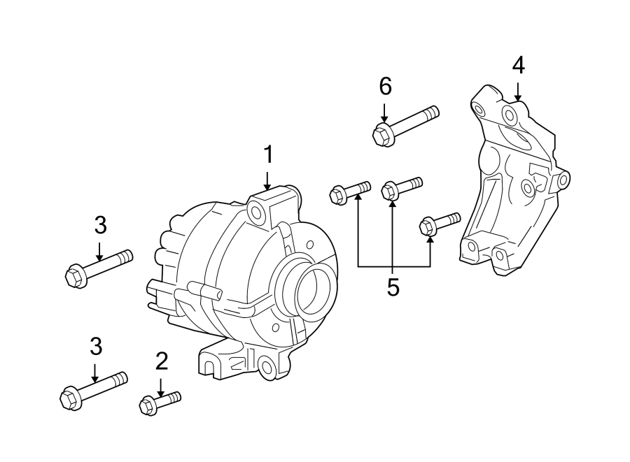 Diagram ALTERNATOR. for your 2022 Chevrolet Equinox 1.5L Ecotec A/T FWD LS Sport Utility 