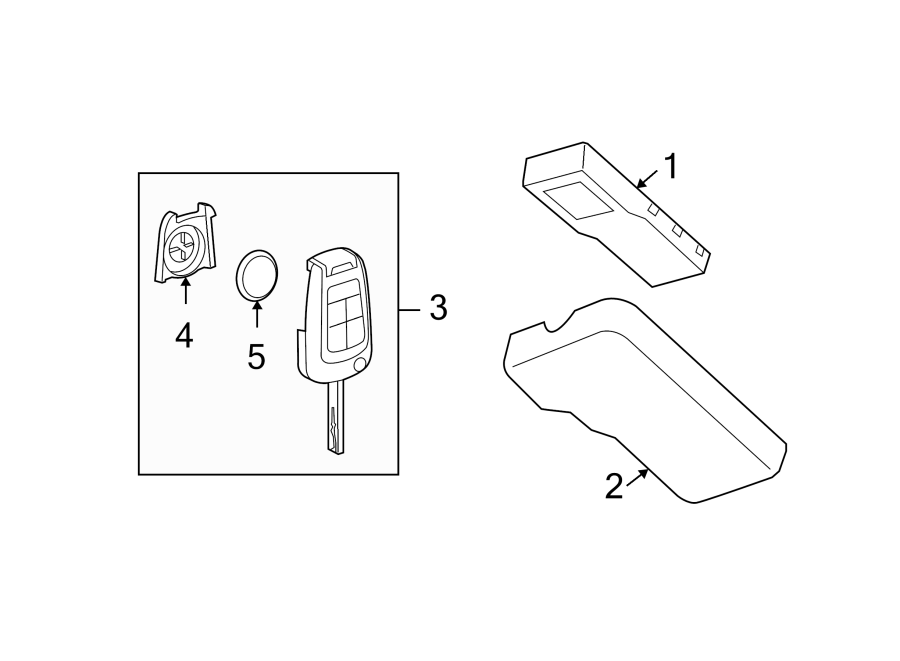 Diagram KEYLESS ENTRY COMPONENTS. for your 2012 Chevrolet Camaro ZL1 Coupe 6.2L V8 M/T 