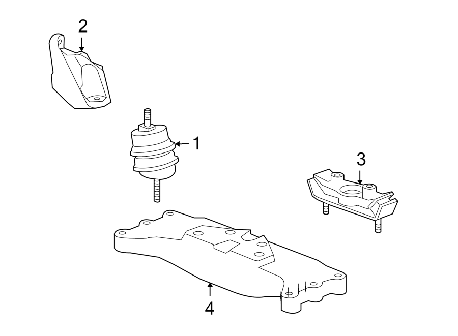 Diagram ENGINE & TRANS MOUNTING. for your 2008 Chevrolet Corvette   