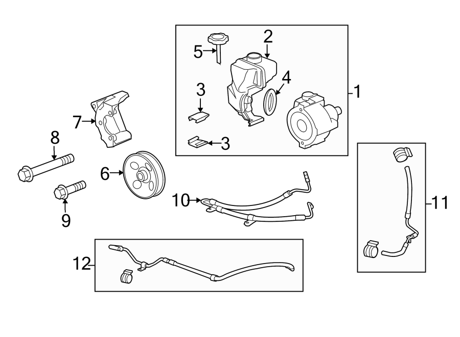 Diagram STEERING GEAR & LINKAGE. PUMP & HOSES. for your 2010 Chevrolet Camaro   