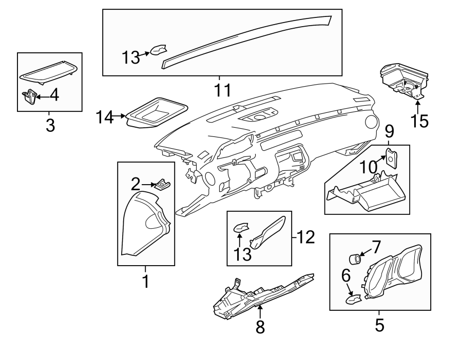 Diagram INSTRUMENT PANEL COMPONENTS. for your 1986 Buick Century   