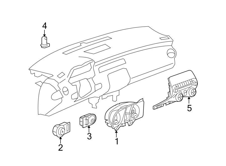 Diagram INSTRUMENT PANEL. CLUSTER & SWITCHES. for your 2021 Chevrolet Camaro ZL1 Coupe 6.2L V8 M/T 