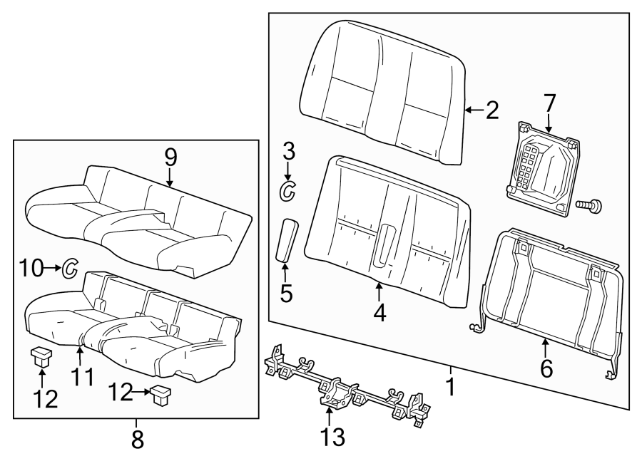 12SEATS & TRACKS. REAR SEAT COMPONENTS.https://images.simplepart.com/images/parts/motor/fullsize/CD10471.png