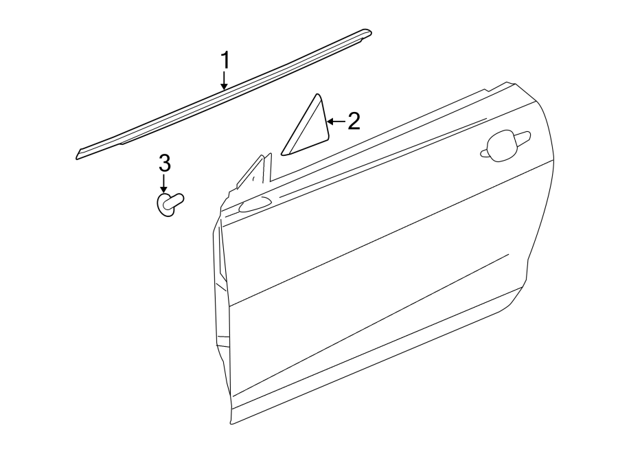 Diagram DOOR. EXTERIOR TRIM. for your 2002 GMC Sierra 3500 6.0L Vortec V8 M/T RWD Base Extended Cab Pickup Fleetside 