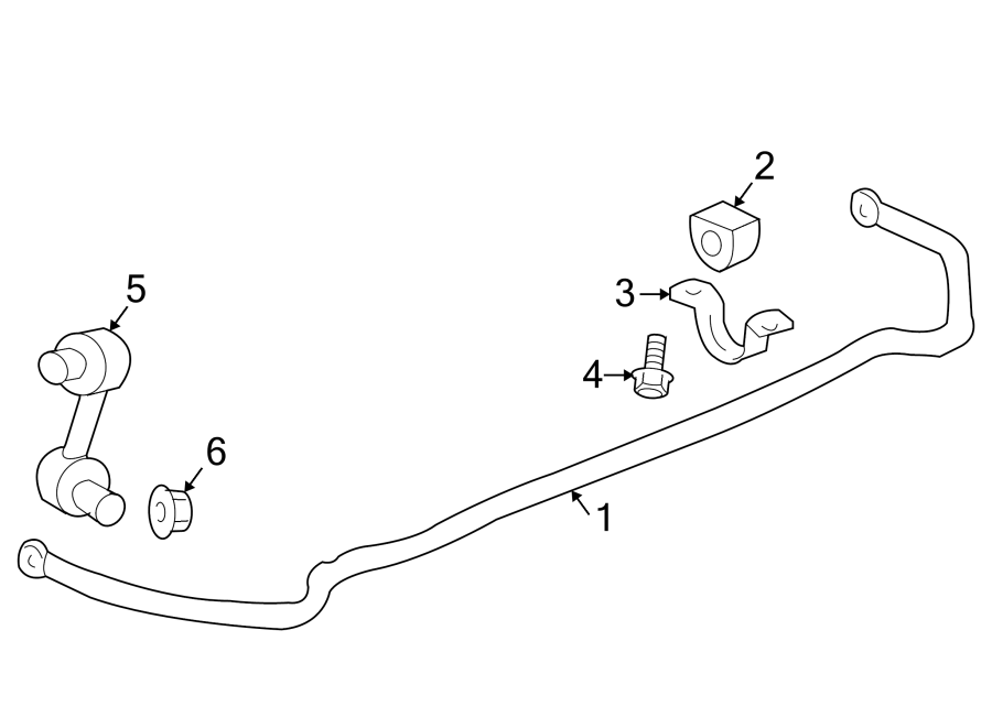 Diagram REAR SUSPENSION. STABILIZER BAR & COMPONENTS. for your 2024 Chevrolet Camaro  LT1 Convertible 