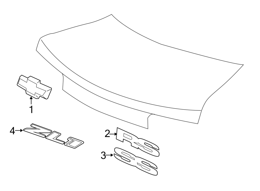 Diagram TRUNK LID. EXTERIOR TRIM. for your Buick Century  