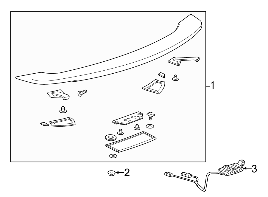 TRUNK LID. SPOILER. Diagram