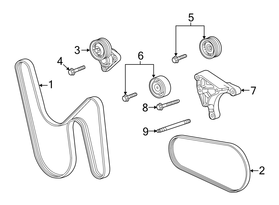 Diagram BELTS & PULLEYS. for your 2011 Buick Regal   