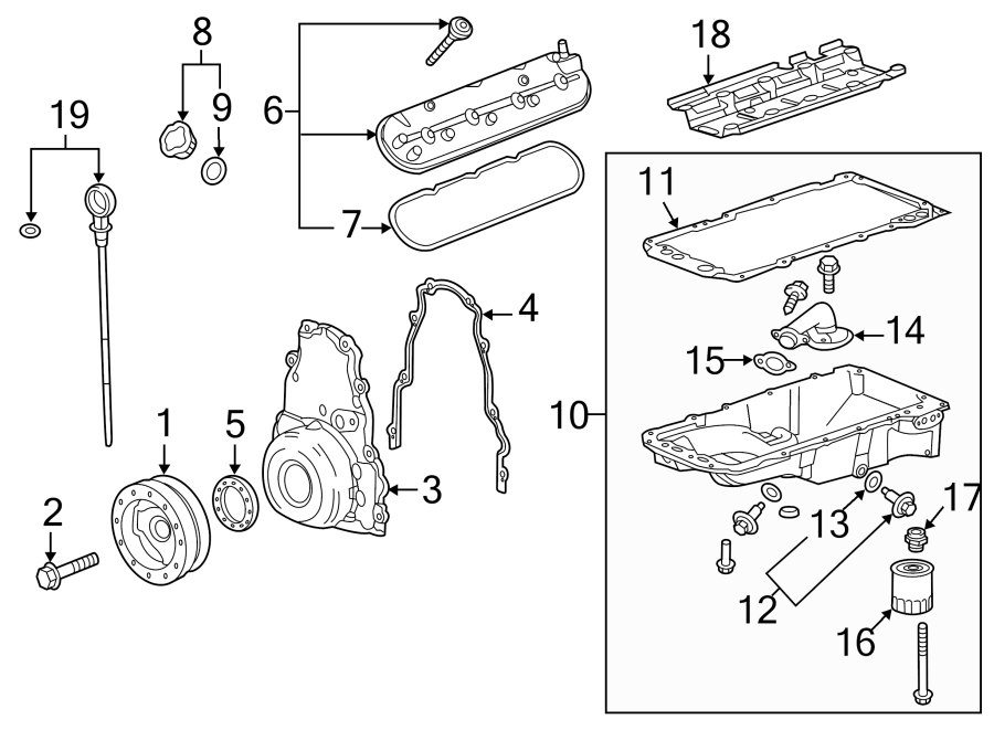 Diagram ENGINE PARTS. for your 2013 Buick