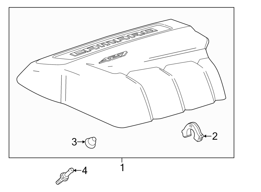 Diagram ENGINE APPEARANCE COVER. for your Chevrolet Camaro  