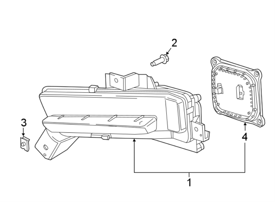 Diagram FRONT LAMPS. DAYTIME RUNNING LAMP COMPONENTS. for your GMC