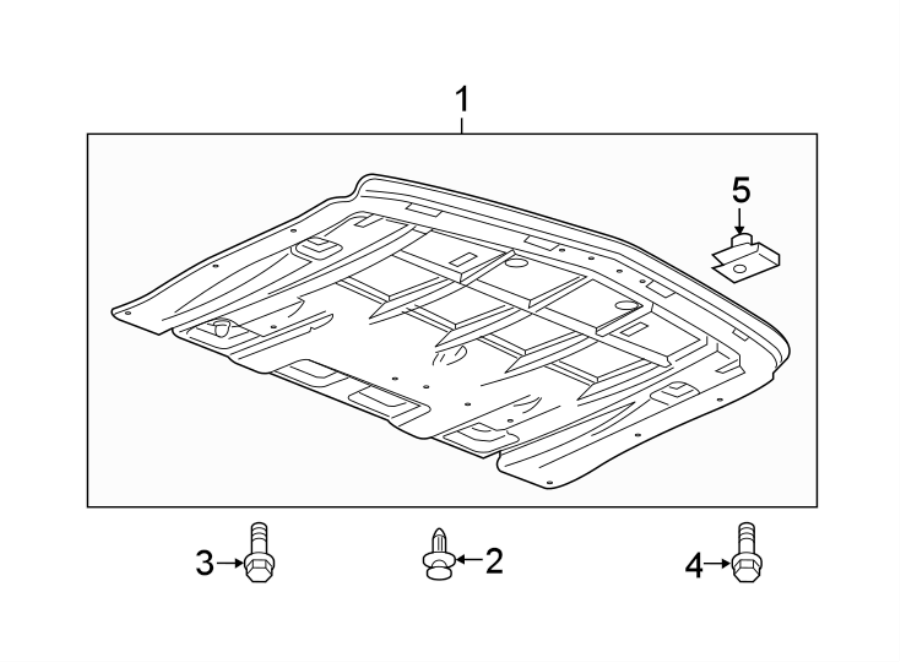 RADIATOR SUPPORT. SPLASH SHIELDS. Diagram