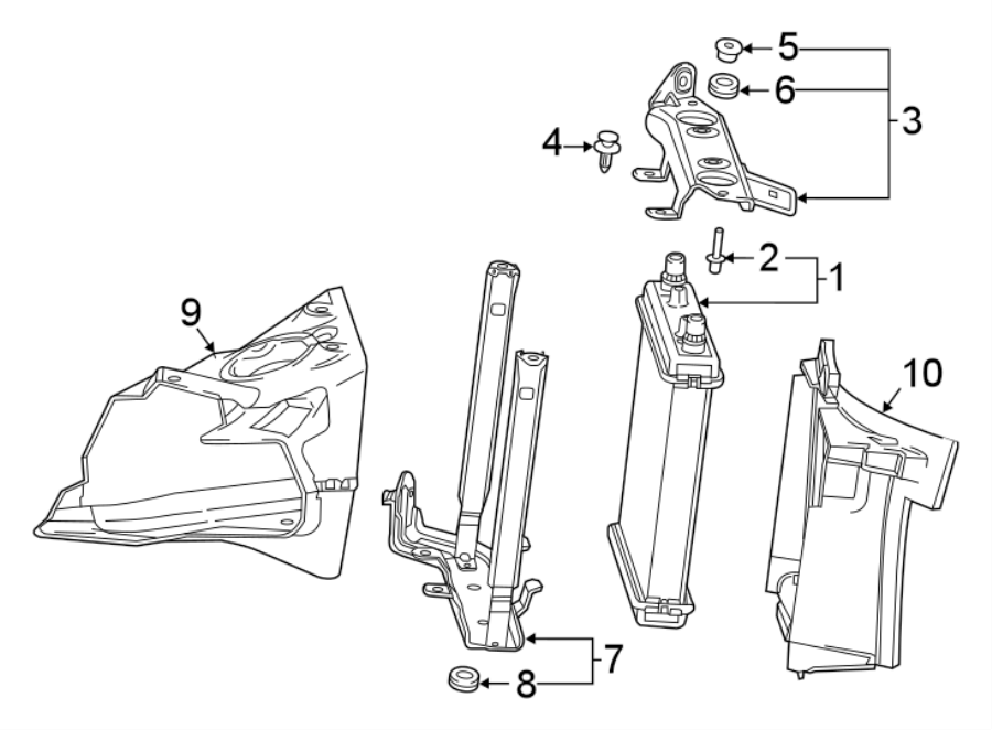 Diagram RADIATOR & COMPONENTS. for your 2016 Chevrolet Camaro   