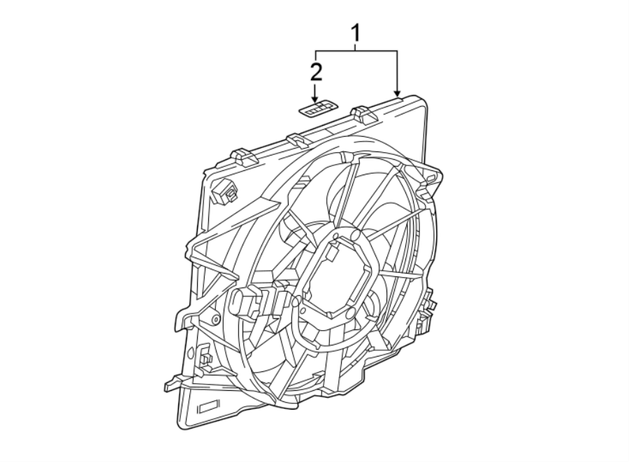 Diagram COOLING FAN. for your 2021 Chevrolet Camaro LT Coupe 2.0L Ecotec A/T 