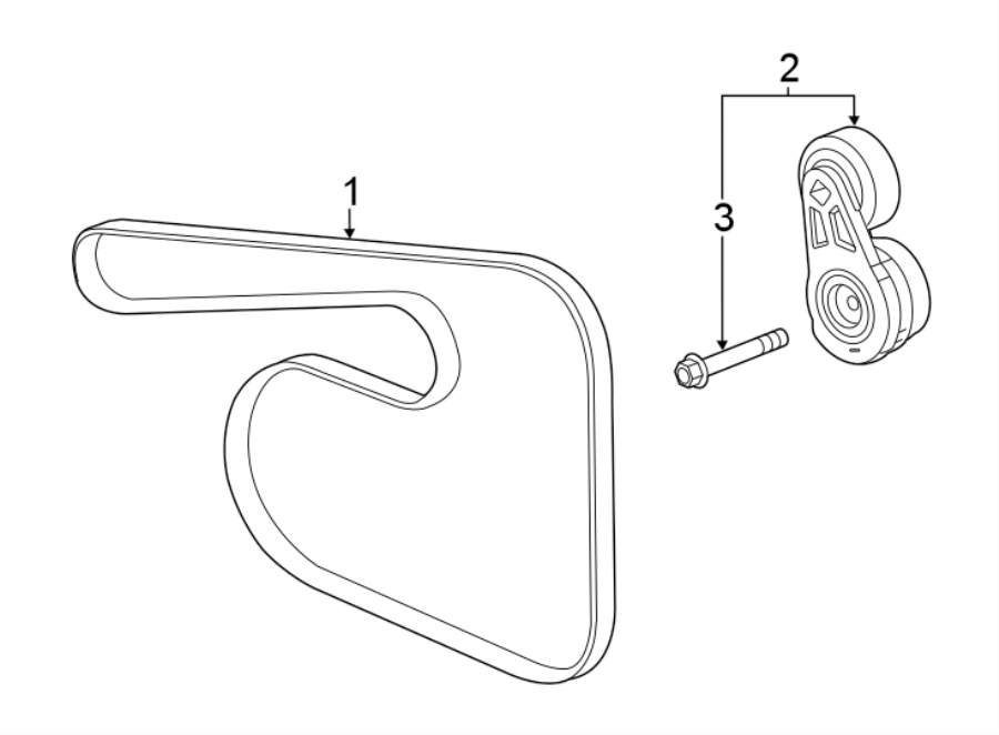 Diagram BELTS & PULLEYS. for your 2021 Chevrolet Camaro LT Coupe 2.0L Ecotec A/T 