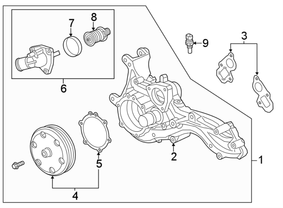 Diagram Information labels. Water pump. for your 2022 Chevrolet Blazer   