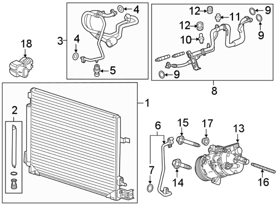 3Air conditioner & heater. Compressor & lines. Condenser.https://images.simplepart.com/images/parts/motor/fullsize/CD16140.png