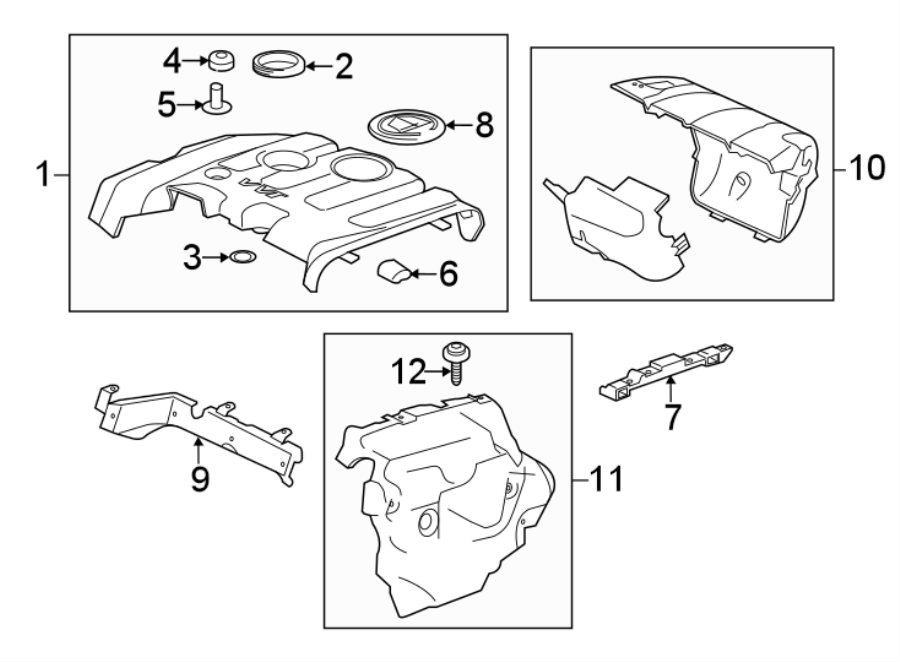 Diagram ENGINE APPEARANCE COVER. for your 2020 Chevrolet Camaro 6.2L V8 A/T LT1 Coupe 