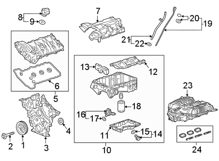 Diagram Engine parts. for your 2016 Chevrolet Corvette   