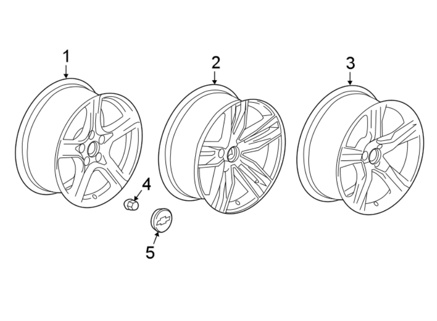 Diagram Wheels. for your 2022 Chevrolet Camaro 6.2L V8 M/T LT1 Convertible 