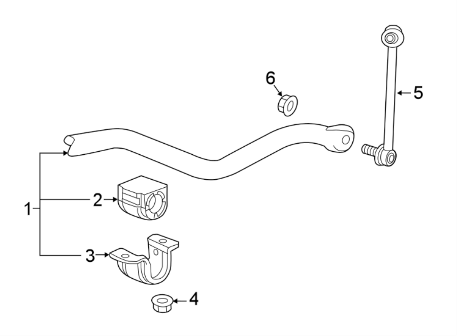 Diagram FRONT SUSPENSION. STABILIZER BAR & COMPONENTS. for your 2024 Chevrolet Camaro 3.6L V6 M/T LT Convertible 